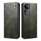 For vivo S20 Pro 5G Oil Wax Crazy Horse Texture Leather Phone Case(Green) - 1