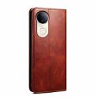 For vivo V50 Oil Wax Crazy Horse Texture Leather Phone Case(Brown) - 3