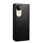 For vivo V50 Oil Wax Crazy Horse Texture Leather Phone Case(Black) - 3
