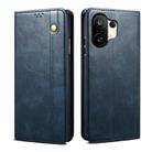 For vivo S30 Pro mini Oil Wax Crazy Horse Texture Leather Phone Case(Blue) - 1