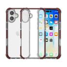 For iPhone 16 Plus Four-corner Shockproof TPU + Acrylic Phone Case(Brown) - 2