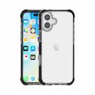 For iPhone 16 Plus Four-corner Shockproof TPU + Acrylic Phone Case(Black) - 1