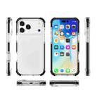 For iPhone 17 Pro Four-corner Shockproof TPU Hybrid Acrylic Phone Case(Black + Transparent) - 2
