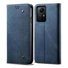 For Xiaomi Redmi Note 12S Denim Texture Flip Leather Phone Case(Blue) - 1