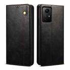 For Xiaomi Redmi Note 12S Oil Wax Crazy Horse Texture Leather Phone Case(Black) - 1