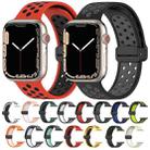 For Apple Watch 8 45mm  Magnetic Buckle Silicone Watch Band(Olive Black) - 7