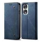 For Honor 90 Denim Texture Flip Leather Phone Case(Blue) - 1