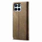 For Honor X8 5G / X6 4G Foreign Denim Texture Flip Leather Phone Case(Khaki) - 3