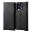 For Honor 100 Denim Texture Flip Leather Phone Case(Black) - 1