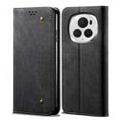 For Honor Magic6 Denim Texture Flip Leather Phone Case(Black) - 1