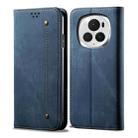 For Honor Magic6 Denim Texture Flip Leather Phone Case(Blue) - 1