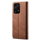 For Honor 200 Lite Global Denim Texture Flip Leather Phone Case(Brown) - 3