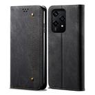 For Honor 200 Lite Global Denim Texture Flip Leather Phone Case(Black) - 1