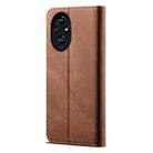 For Honor 200 Denim Texture Flip Leather Phone Case(Brown) - 3