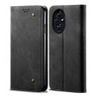 For Honor 200 Pro Denim Texture Flip Leather Phone Case(Black) - 1