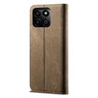 For Honor Play 60 Plus Global Denim Texture Flip Leather Phone Case(Khaki) - 3