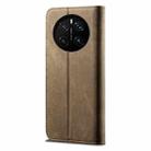 For Honor Magic7 Pro Denim Texture Flip Leather Phone Case(Khaki) - 3