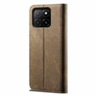 For Honor X5b 4G / X5b Plus 4G Denim Texture Flip Leather Phone Case(Khaki) - 3