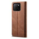 For Honor X5b 4G / X5b Plus 4G Denim Texture Flip Leather Phone Case(Brown) - 3