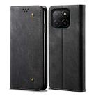 For Honor X5b 4G / X5b Plus 4G Denim Texture Flip Leather Phone Case(Black) - 1