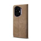 For Honor 300 5G Denim Texture Flip Leather Phone Case(Khaki) - 3