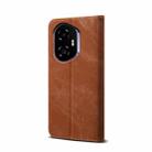 For Honor 300 5G Denim Texture Flip Leather Phone Case(Brown) - 3