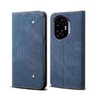 For Honor 300 5G Denim Texture Flip Leather Phone Case(Blue) - 1