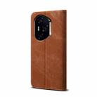 For Honor 300 Ultra Denim Texture Flip Leather Phone Case(Brown) - 3