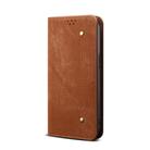 For Honor X8c 4G Denim Texture Flip Leather Phone Case(Brown) - 2