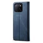For Honor X8c 4G Denim Texture Flip Leather Phone Case(Blue) - 3