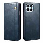 For Honor X6A Oil Wax Crazy Horse Texture Leather Phone Case(Blue) - 1