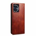 For Honor 100 Oil Wax Crazy Horse Texture Leather Phone Case(Brown) - 3