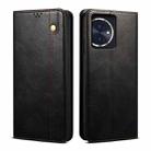 For Honor 100 Oil Wax Crazy Horse Texture Leather Phone Case(Black) - 1