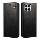 For Honor X8b 4G Global Oil Wax Crazy Horse Texture Leather Phone Case(Black) - 1