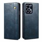 For Honor 90 GT Oil Wax Crazy Horse Texture Leather Phone Case(Blue) - 1