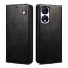 For Honor Play 8T 5G / X7b Oil Wax Crazy Horse Texture Leather Phone Case(Black) - 1