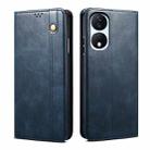 For Honor Play 8T 5G / X7b Oil Wax Crazy Horse Texture Leather Phone Case(Blue) - 1