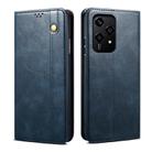 For Honor 200 Lite Global Oil Wax Crazy Horse Texture Leather Phone Case(Blue) - 1