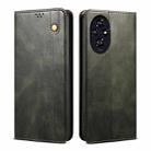 For Honor 200 Oil Wax Crazy Horse Texture Leather Phone Case(Green) - 1