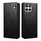 For Honor X6b 4G Global Oil Wax Crazy Horse Texture Leather Phone Case(Black) - 1