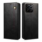 For Honor Play 60 Plus Global Oil Wax Crazy Horse Texture Leather Phone Case(Black) - 1