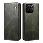 For Honor Play 60 Plus Global Oil Wax Crazy Horse Texture Leather Phone Case(Green) - 1