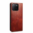For Honor X5b 4G / X5b Plus 4G Oil Wax Crazy Horse Texture Leather Phone Case(Brown) - 3