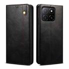 For Honor X5b 4G / X5b Plus 4G Oil Wax Crazy Horse Texture Leather Phone Case(Black) - 1