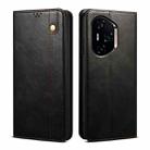 For Honor 300 Ultra 5G Oil Wax Crazy Horse Texture Leather Phone Case(Black) - 1