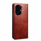 For Honor 300 5G Oil Wax Crazy Horse Texture Leather Phone Case(Brown) - 3