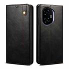 For Honor 300 5G Oil Wax Crazy Horse Texture Leather Phone Case(Black) - 1