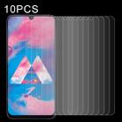 For Samsung Galaxy A40s 10 PCS Half-screen Transparent Tempered Glass Film - 1