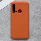 For Huawei nova 5i Shockproof Frosted TPU Protective Case(Orange) - 1