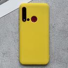 For Huawei nova 5i Shockproof Frosted TPU Protective Case(Yellow) - 1